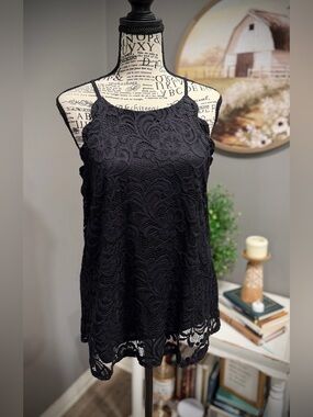 Women's Black Lace Camisole Tank Top